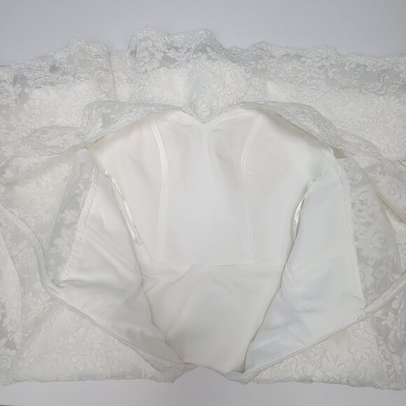 Mingda’s Dress White Lace Fit & Flare Sleeveless Fit & Flare Midi Dress Size 6/8 - Picture 9 of 14